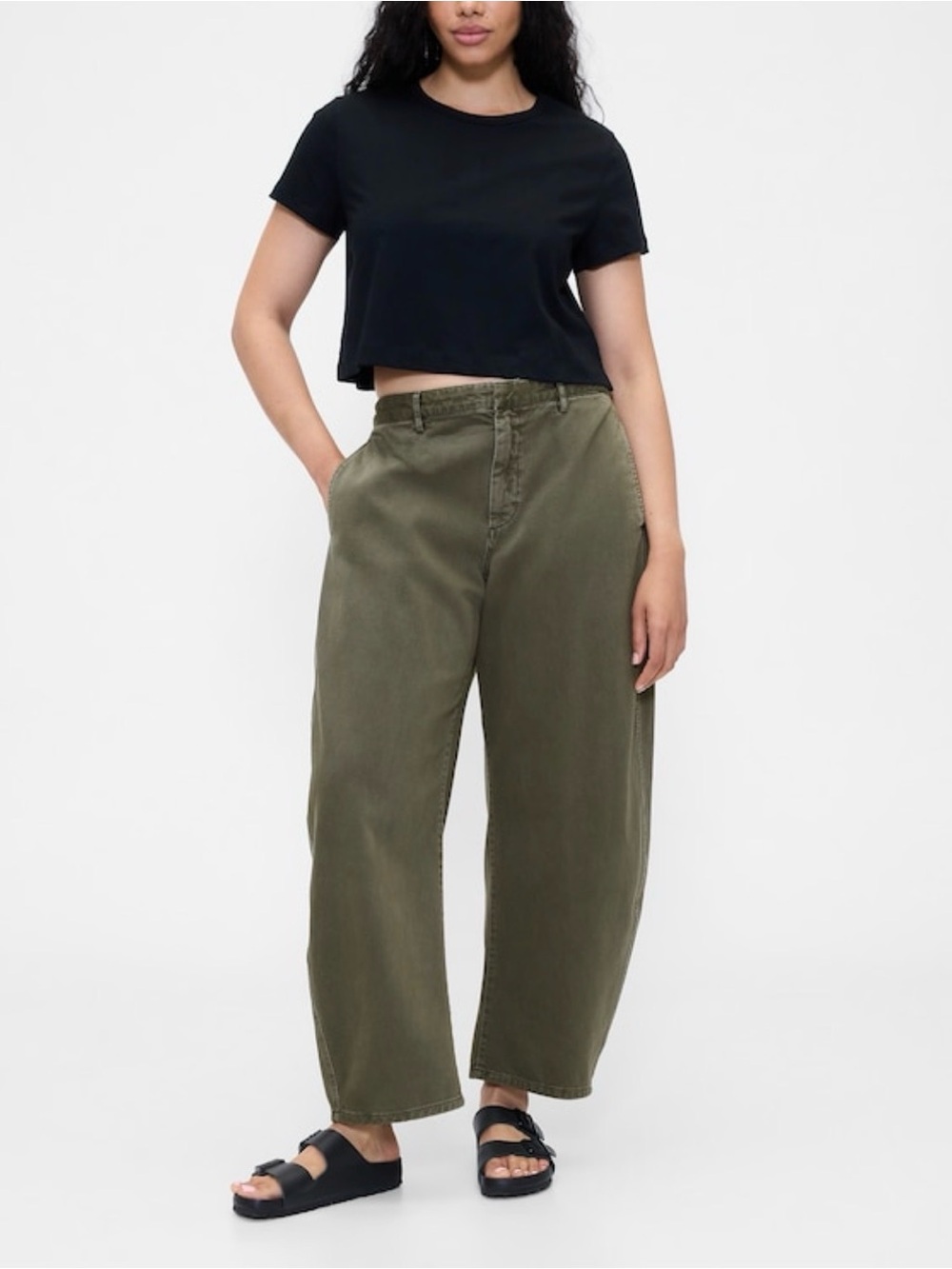 Women’s GAP twill barrel pants size 8 LIKE NEW New